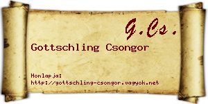 Gottschling Csongor névjegykártya